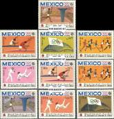 *Známky Jemen (kráľovstvo) 1968 LOH Mexico, razená séria - Kliknutím na obrázok zatvorte -